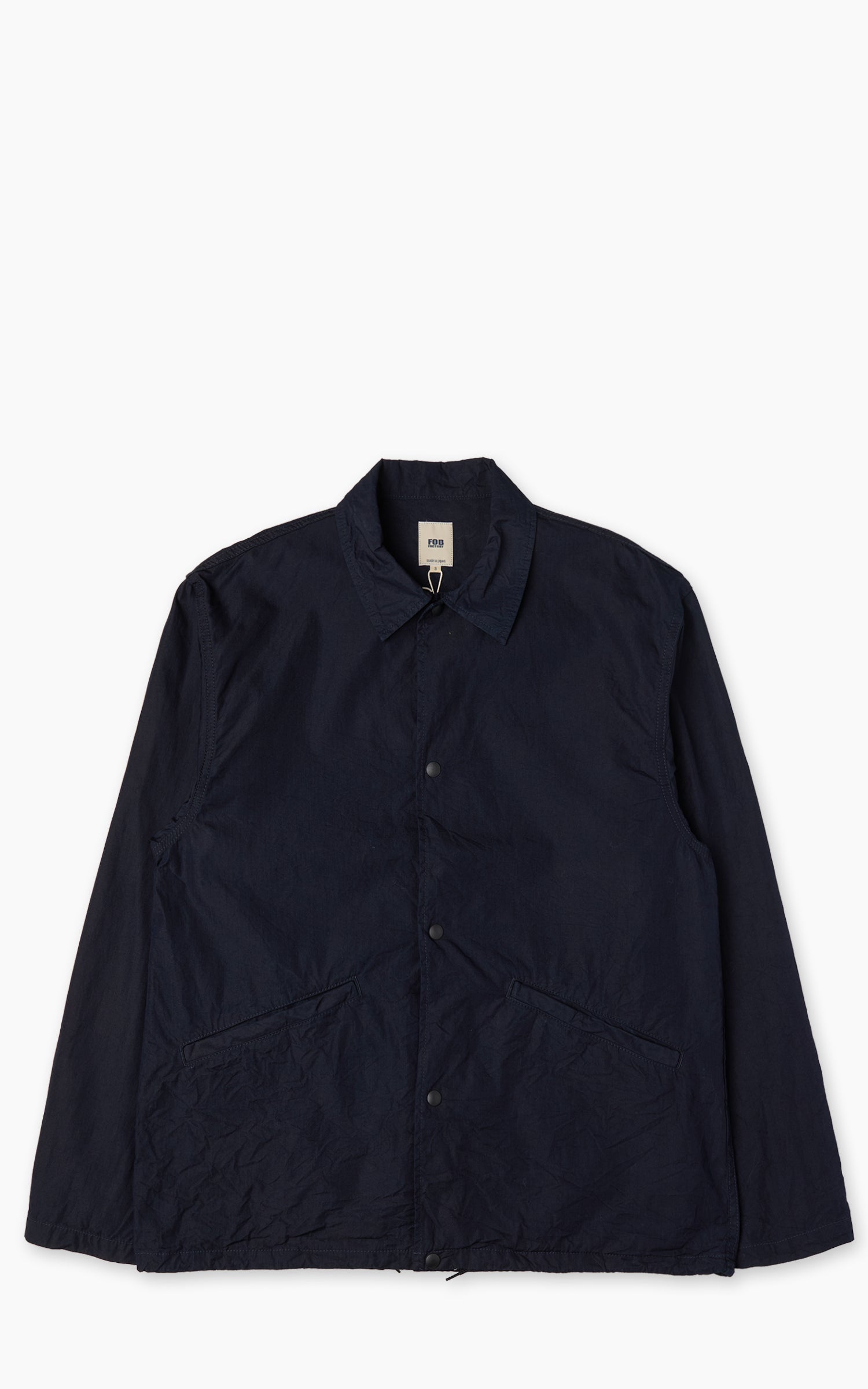 FOB Factory F2462 ID Nylon Coach Jacket Indigo