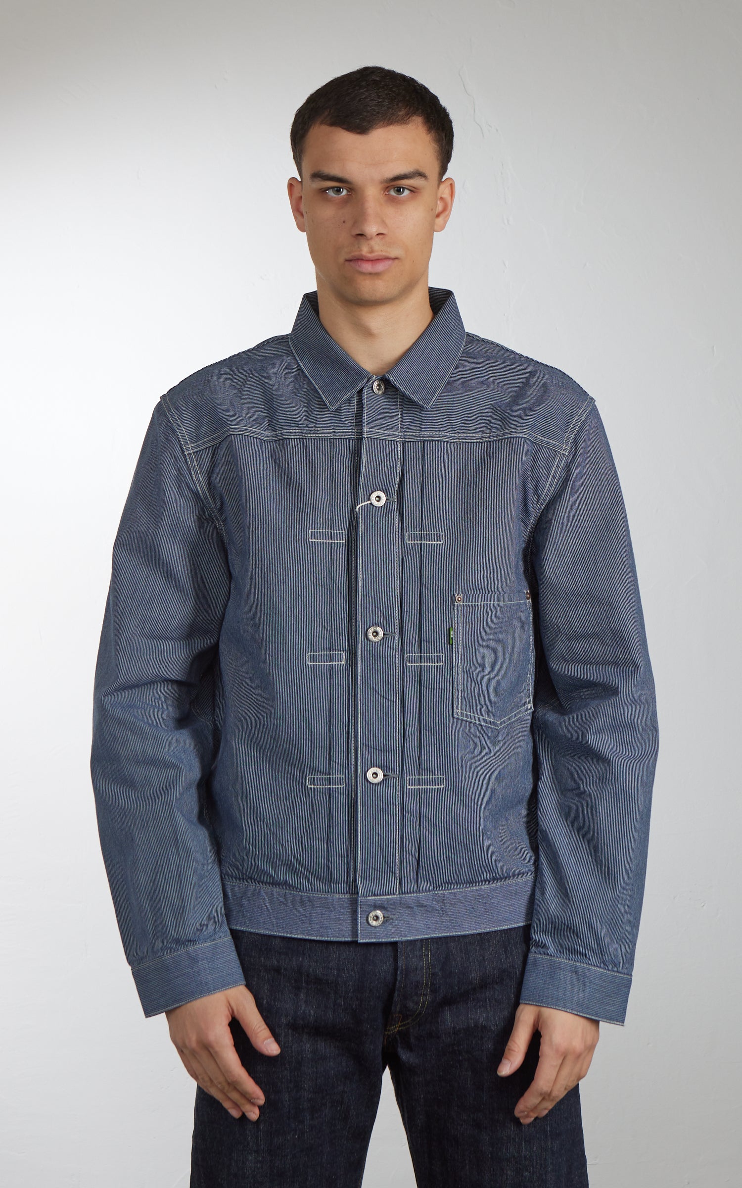 FOB Factory F2463 Type 1 Hickory Work Jacket Navy