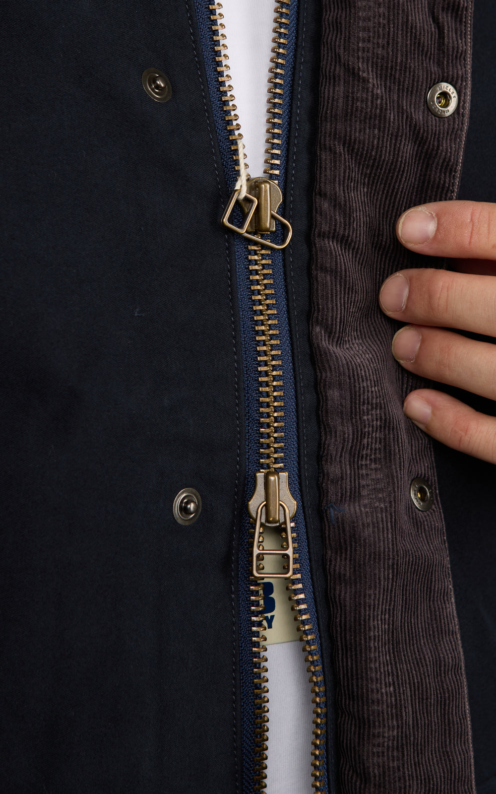 FOB Factory F2361 Moleskin Riding Jacket Navy
