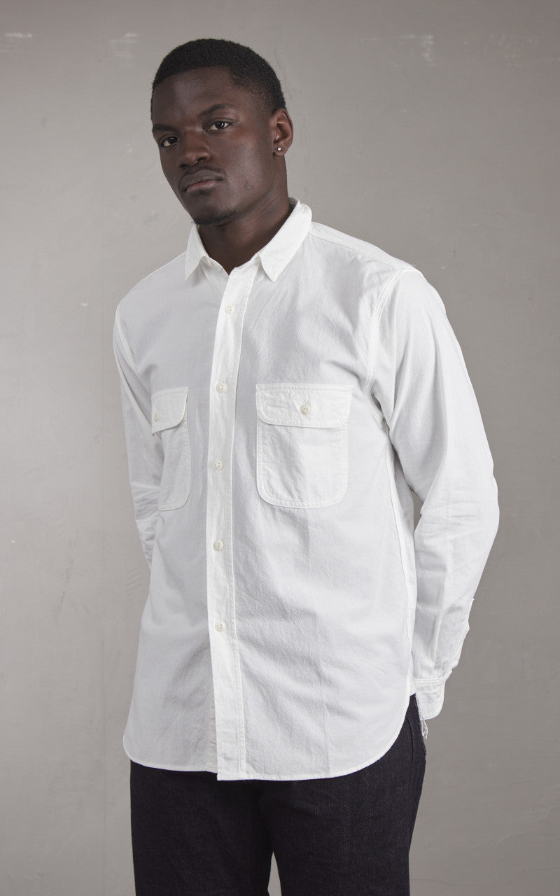 FOB Factory F3496 Oxford Work Shirt White