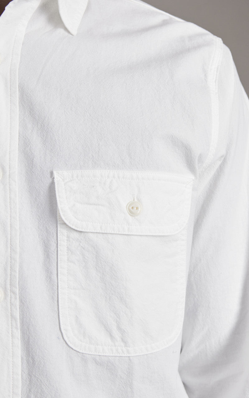 FOB Factory F3496 Oxford Work Shirt White