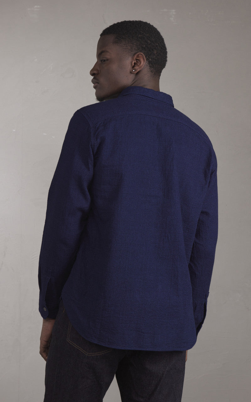 FOB Factory F3507 Indigo Gauze Work Shirt Navy