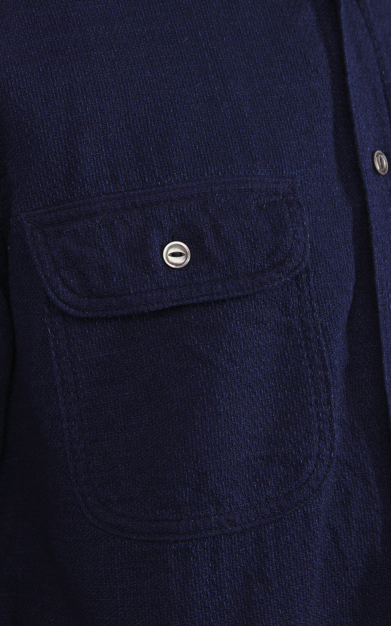 FOB Factory F3507 Indigo Gauze Work Shirt Navy