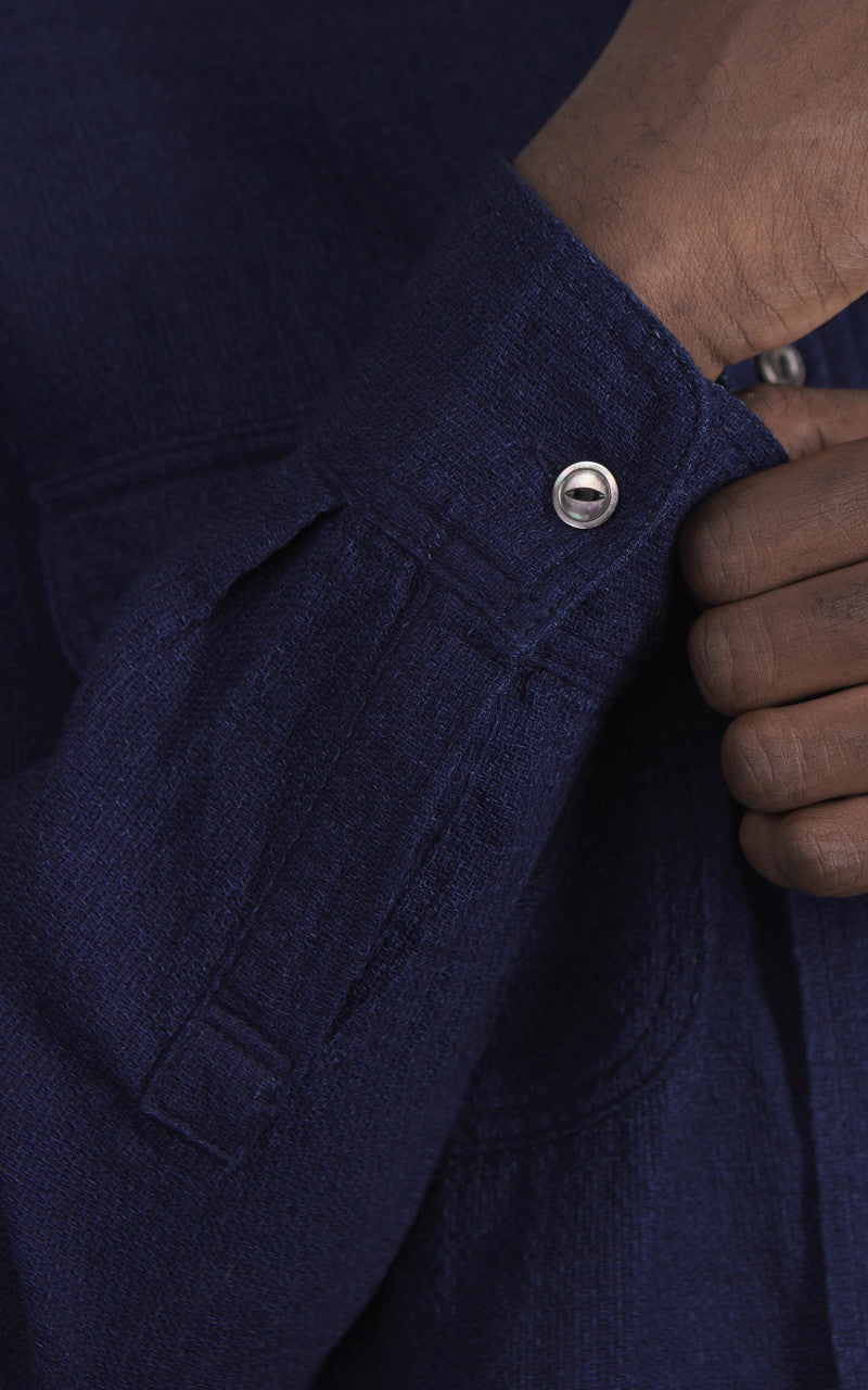 FOB Factory F3507 Indigo Gauze Work Shirt Navy