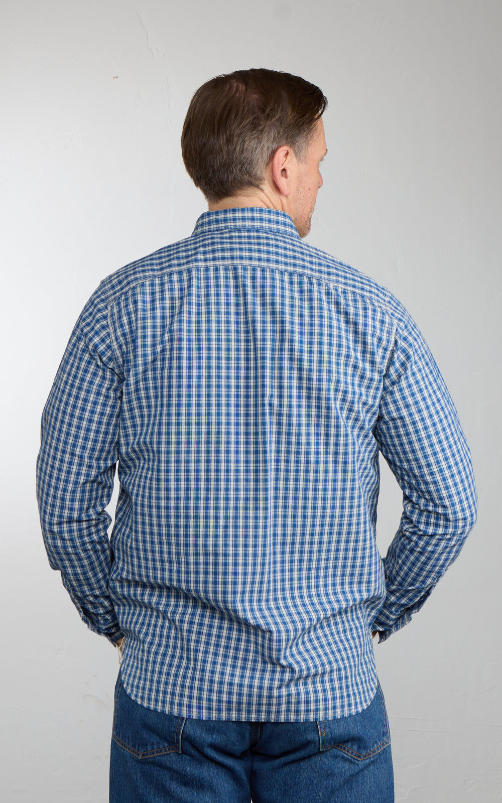 FOB Factory F3516 Work Shirt Indigo Check