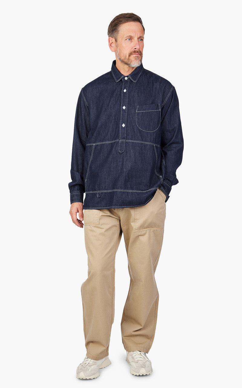 FrizmWORKS Denim Anorak Shirt Indigo