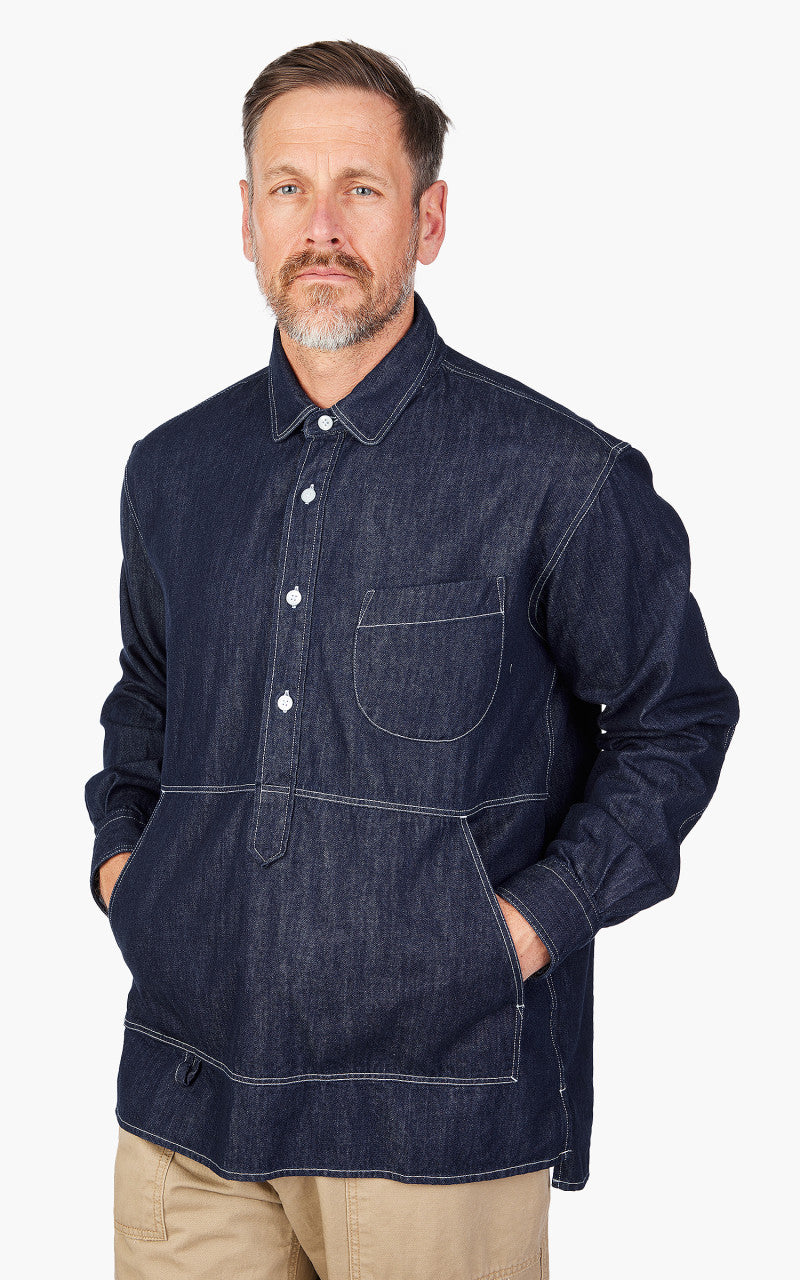 FrizmWORKS Denim Anorak Shirt Indigo