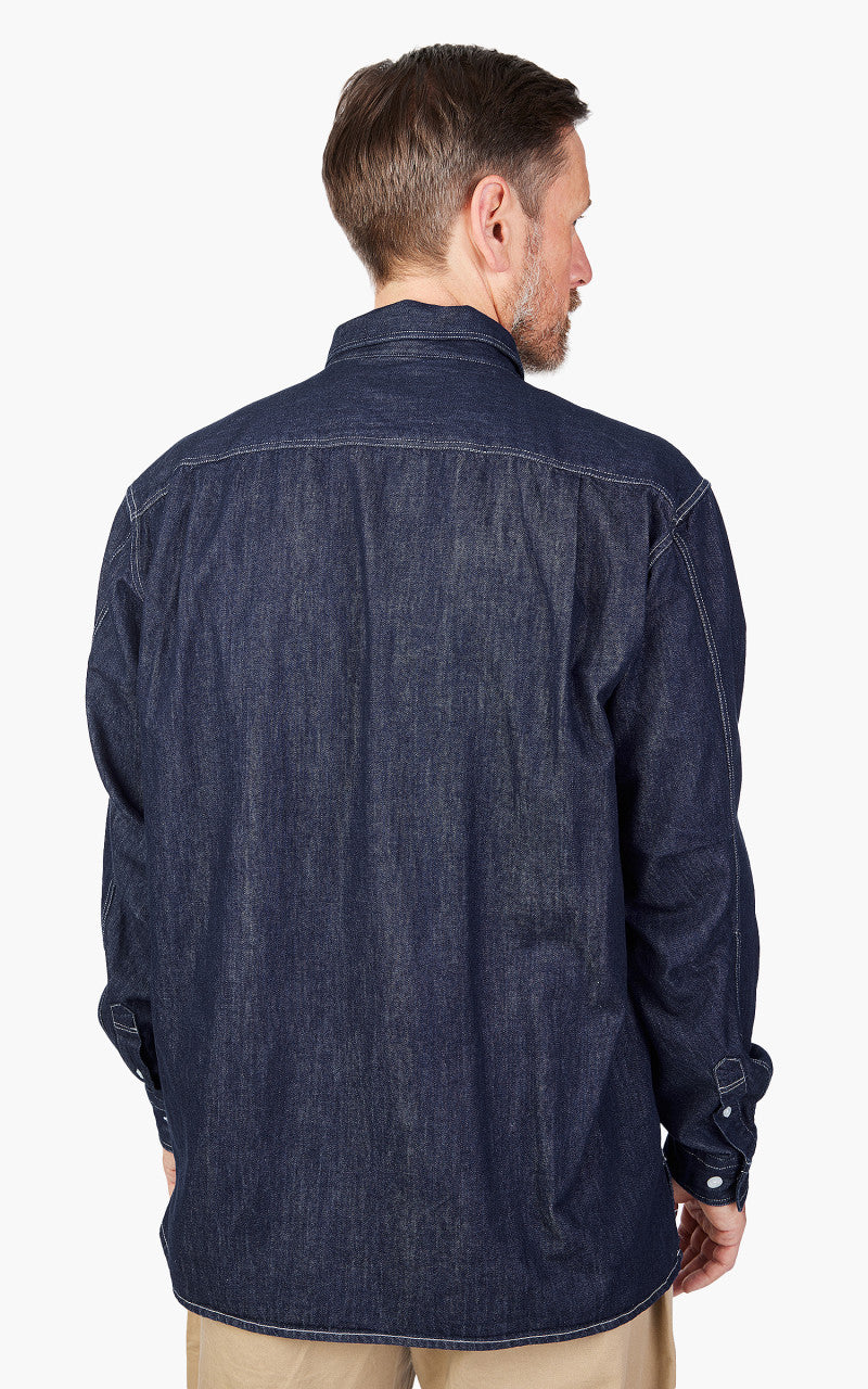 FrizmWORKS Denim Anorak Shirt Indigo