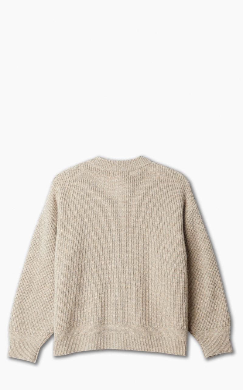 FrizmWORKS Heavy Wool Round Cardigan Oatmeal