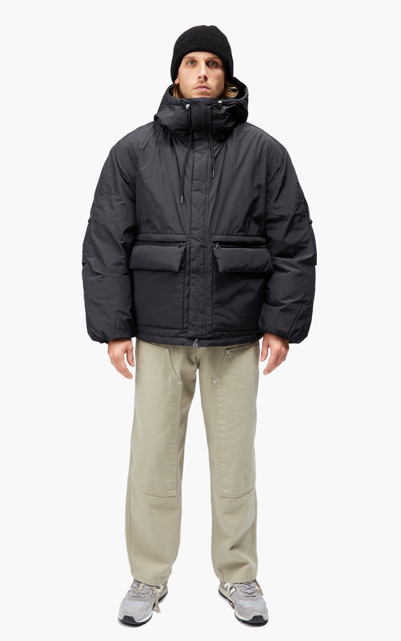 FrizmWORKS Hooded Puffer Down Parka Black