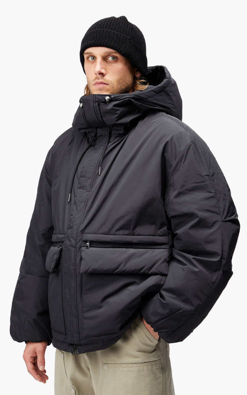 FrizmWORKS Hooded Puffer Down Parka Black