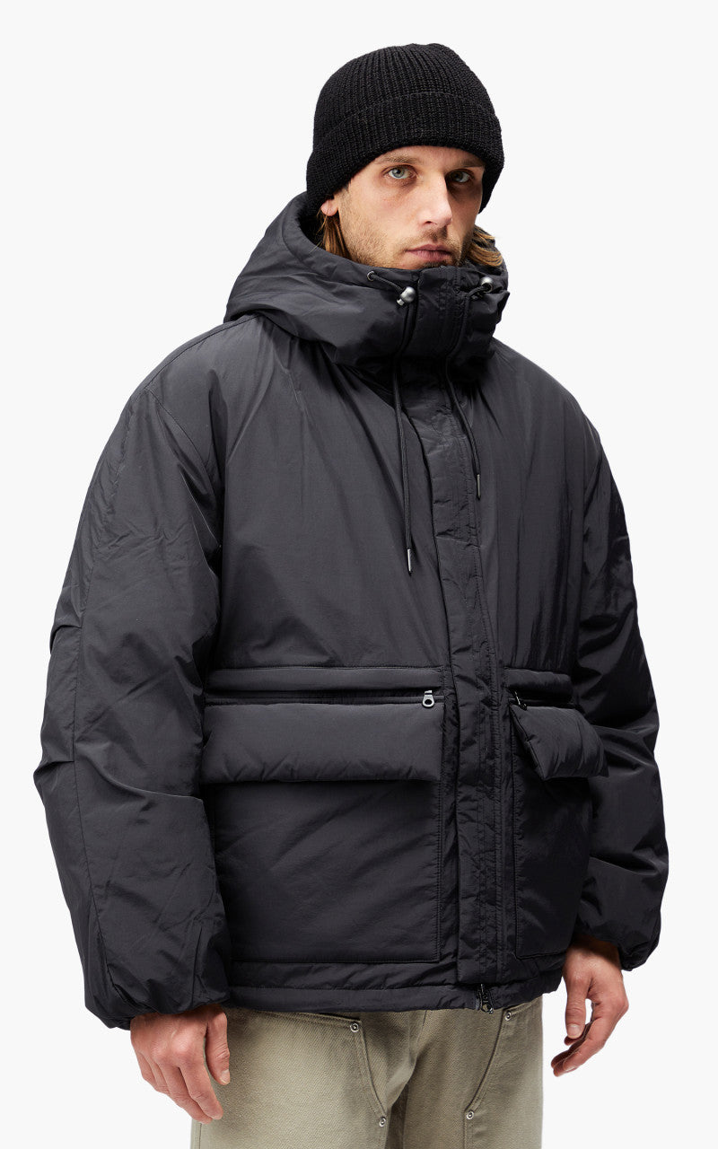 FrizmWORKS Hooded Puffer Down Parka Black