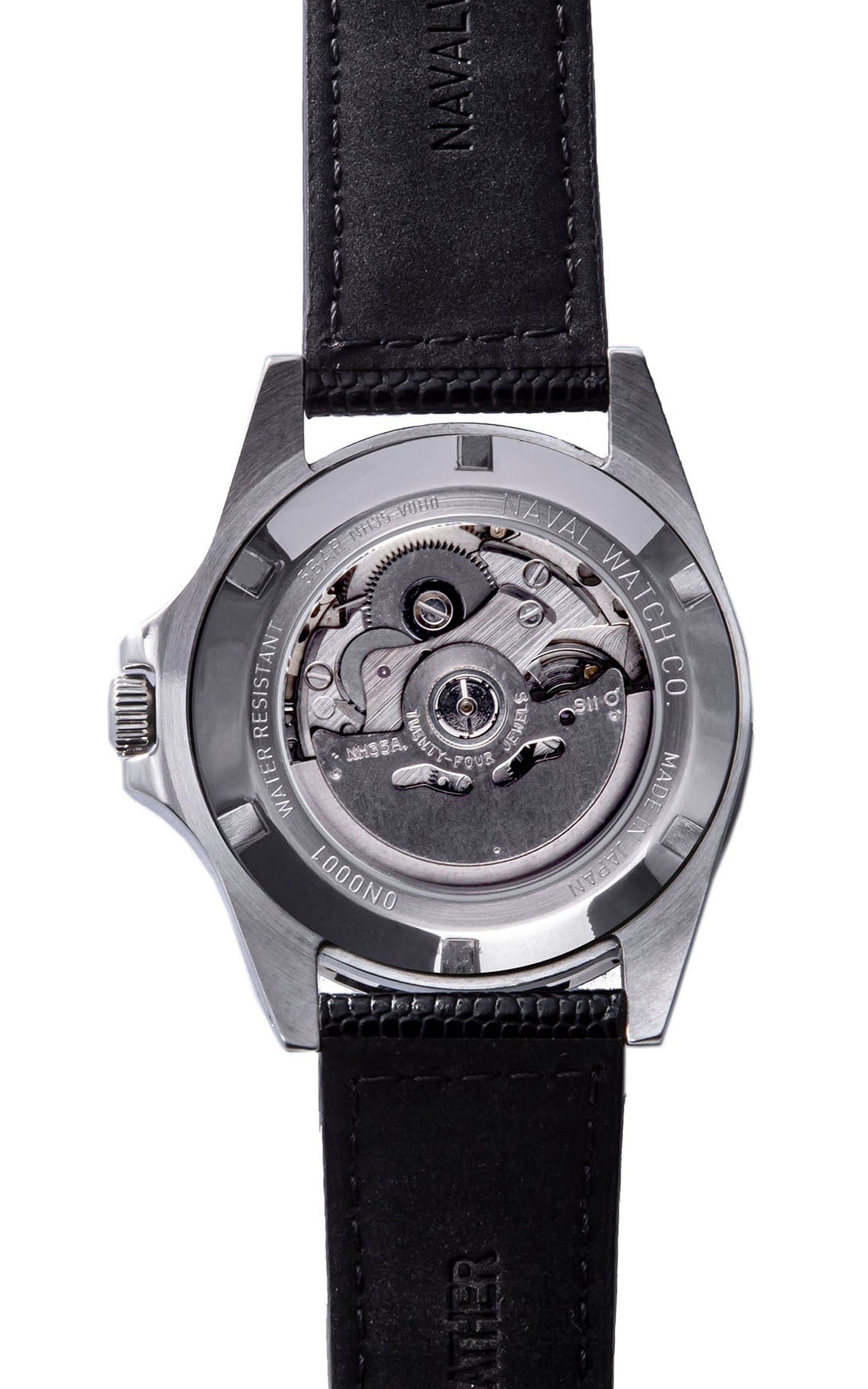 Naval Watch Company by LOWERCASE FRXA002 Black Dial Leather