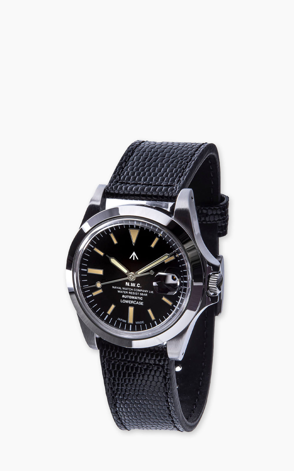 Naval Watch Company by LOWERCASE FRXA002 Black Dial Leather
