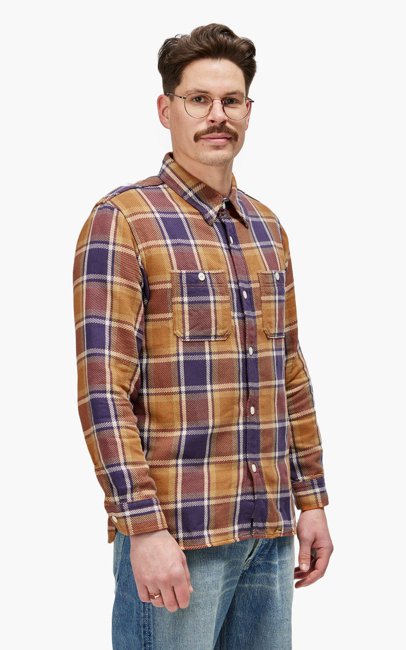 Fullcount 4070 Original Check Flannel Shirt Dull Orange