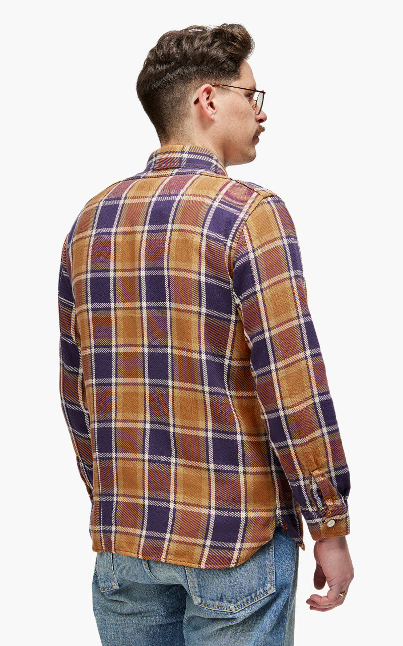 Fullcount 4070 Original Check Flannel Shirt Dull Orange