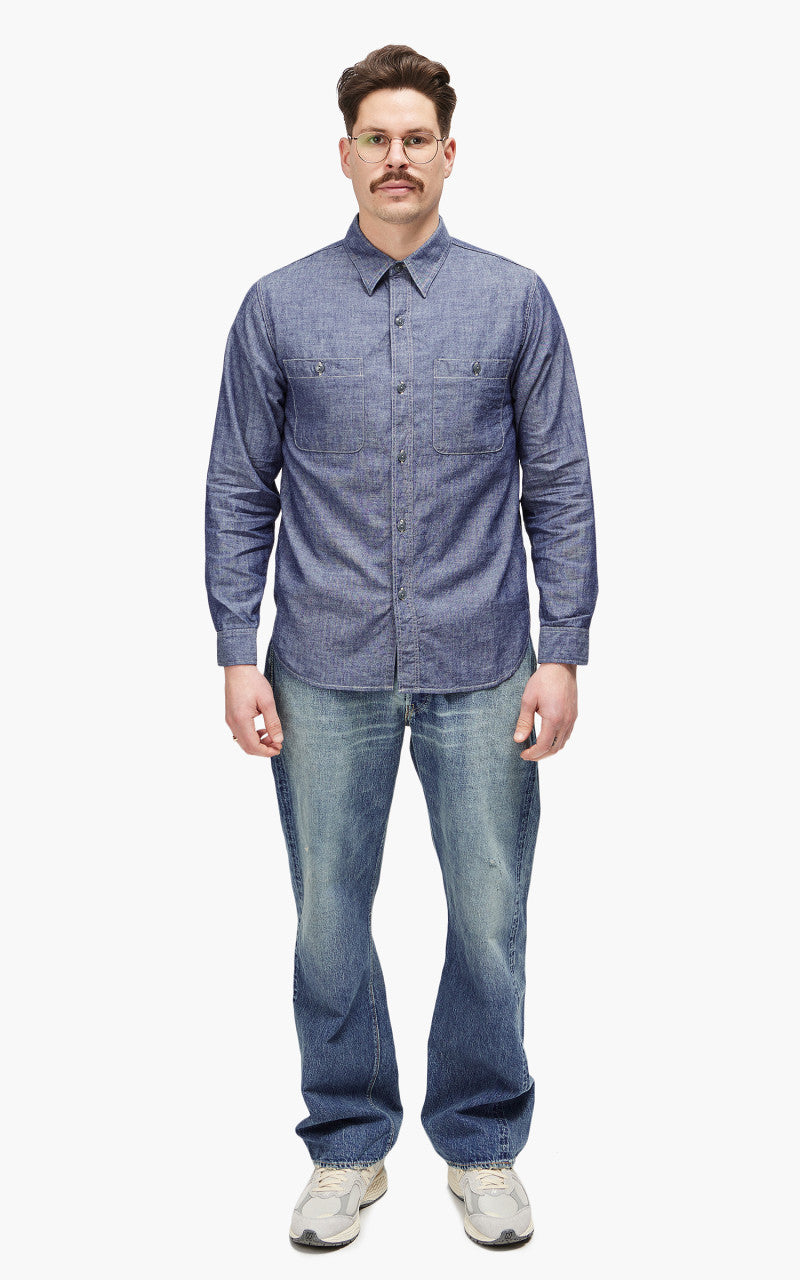 Fullcount 4810 Chambray Work Shirt Indigo