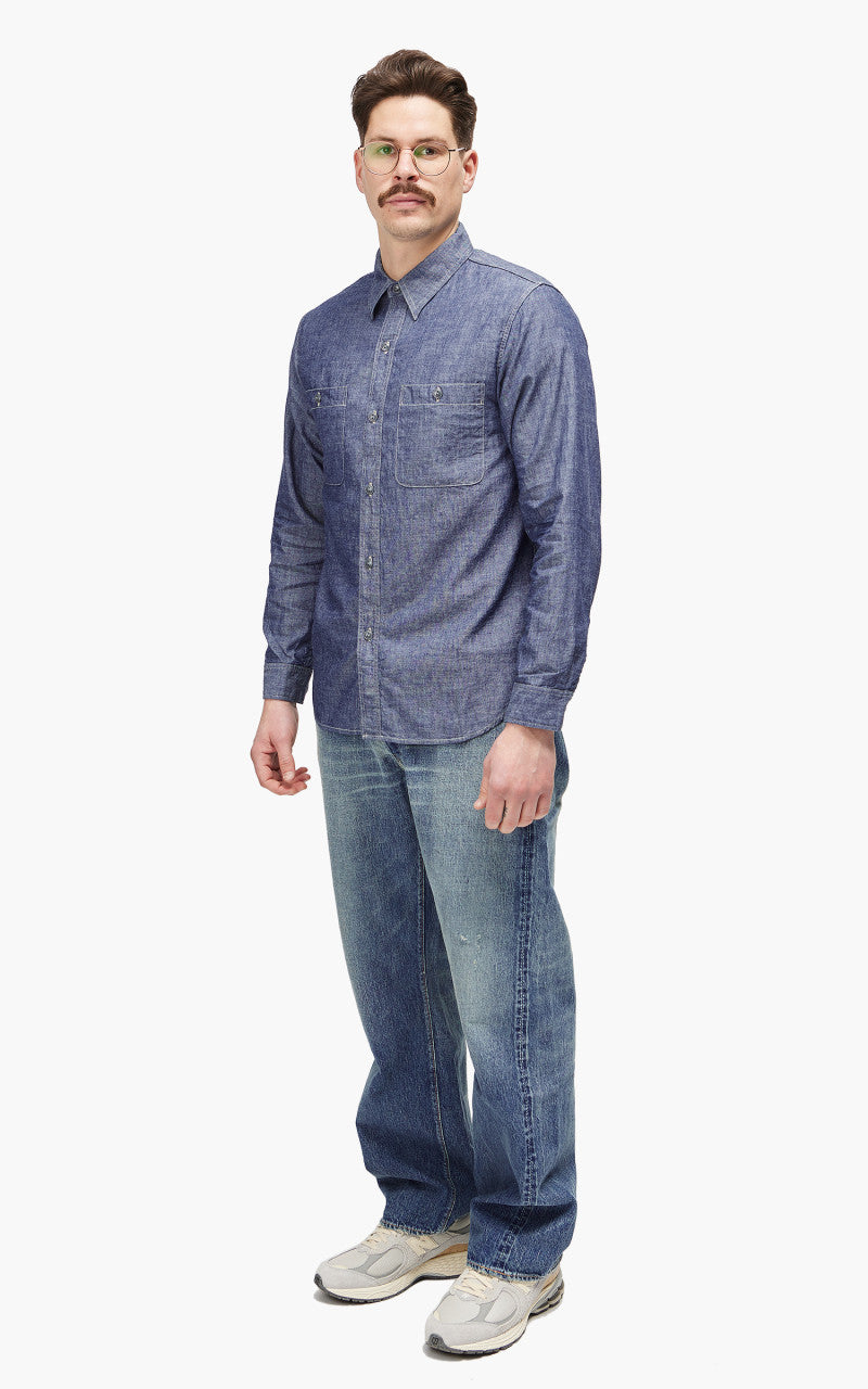 Fullcount 4810 Chambray Work Shirt Indigo