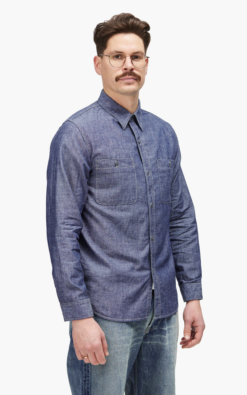 Fullcount 4810 Chambray Work Shirt Indigo