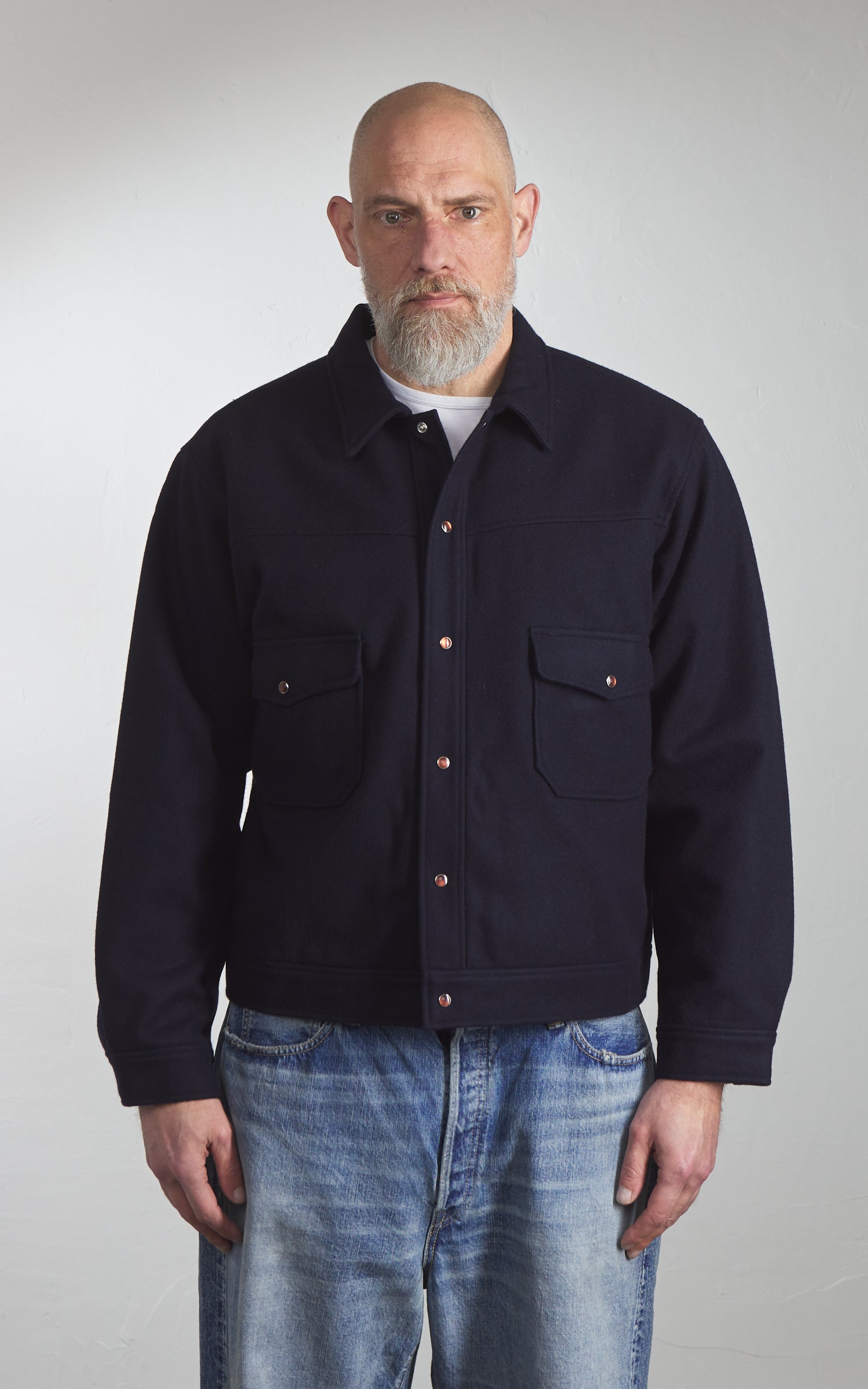 Fullcount 2041 Wool Melton Hollywood Dude Jacket Navy