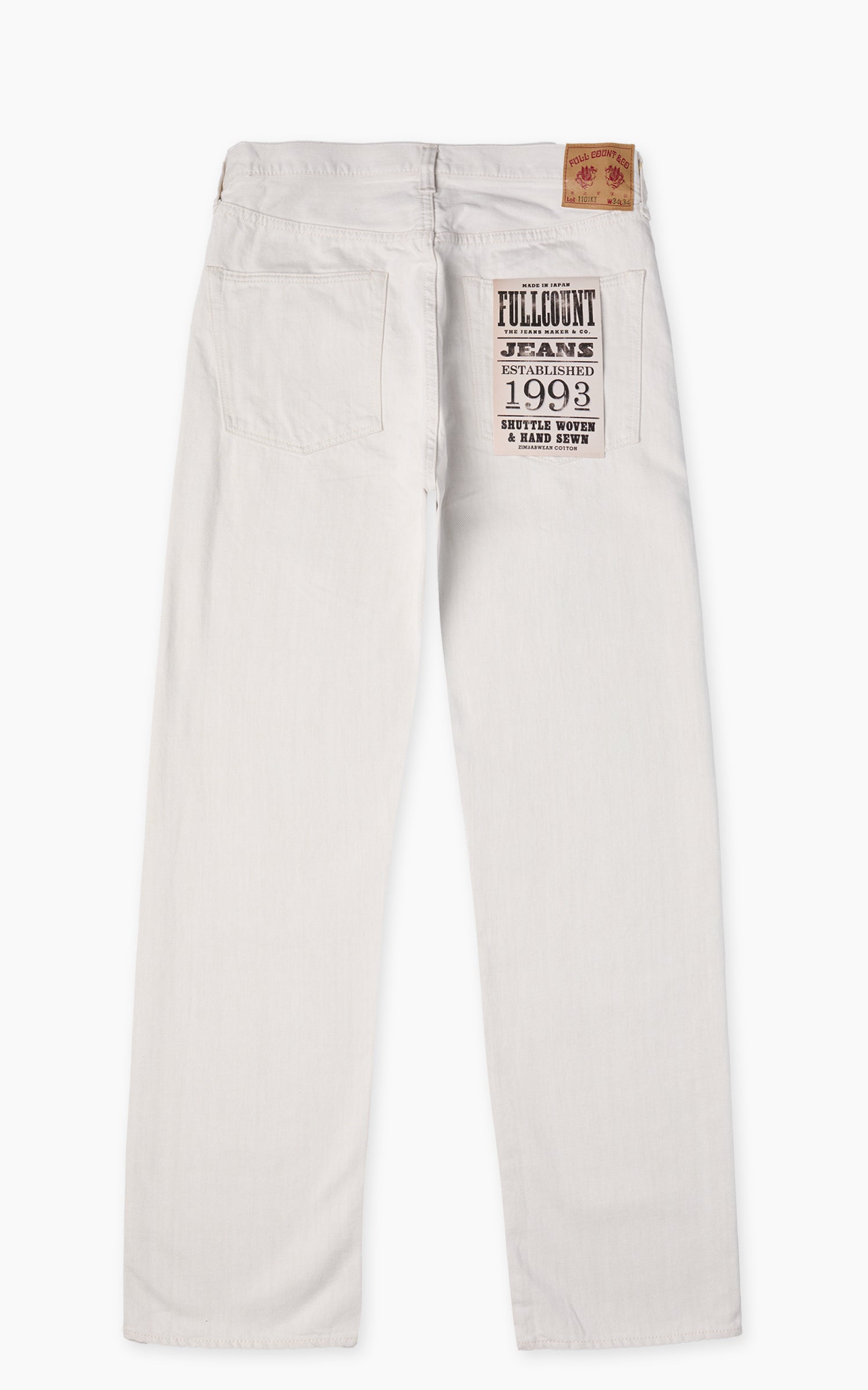 Fullcount 1101KT Straight Twill Pant Ecru