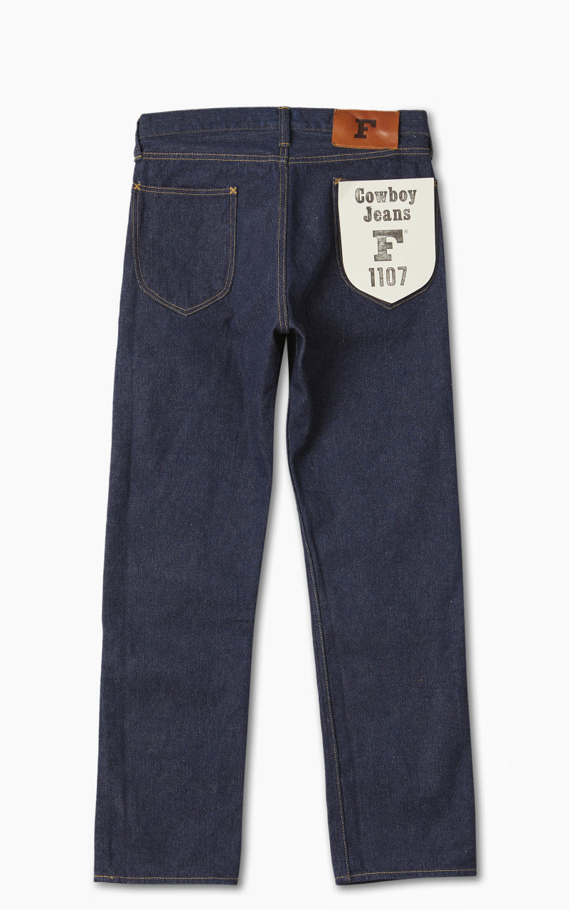 Fullcount 1107 Cowboy Jeans Selvedge Denim One Wash Indigo