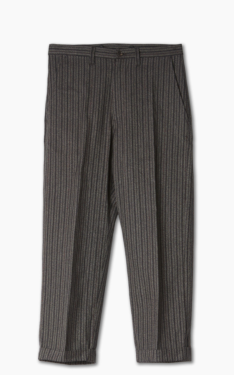 Fullcount 1128 Schonherr Weaving Cloth Farmers Trouser Charcoal Altanate Stripe