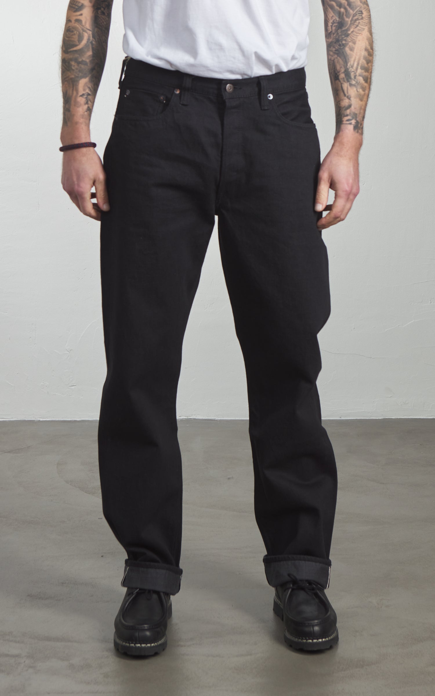 Fullcount 1101BG Straight Black/Gray Selvedge Denim Black/Gray