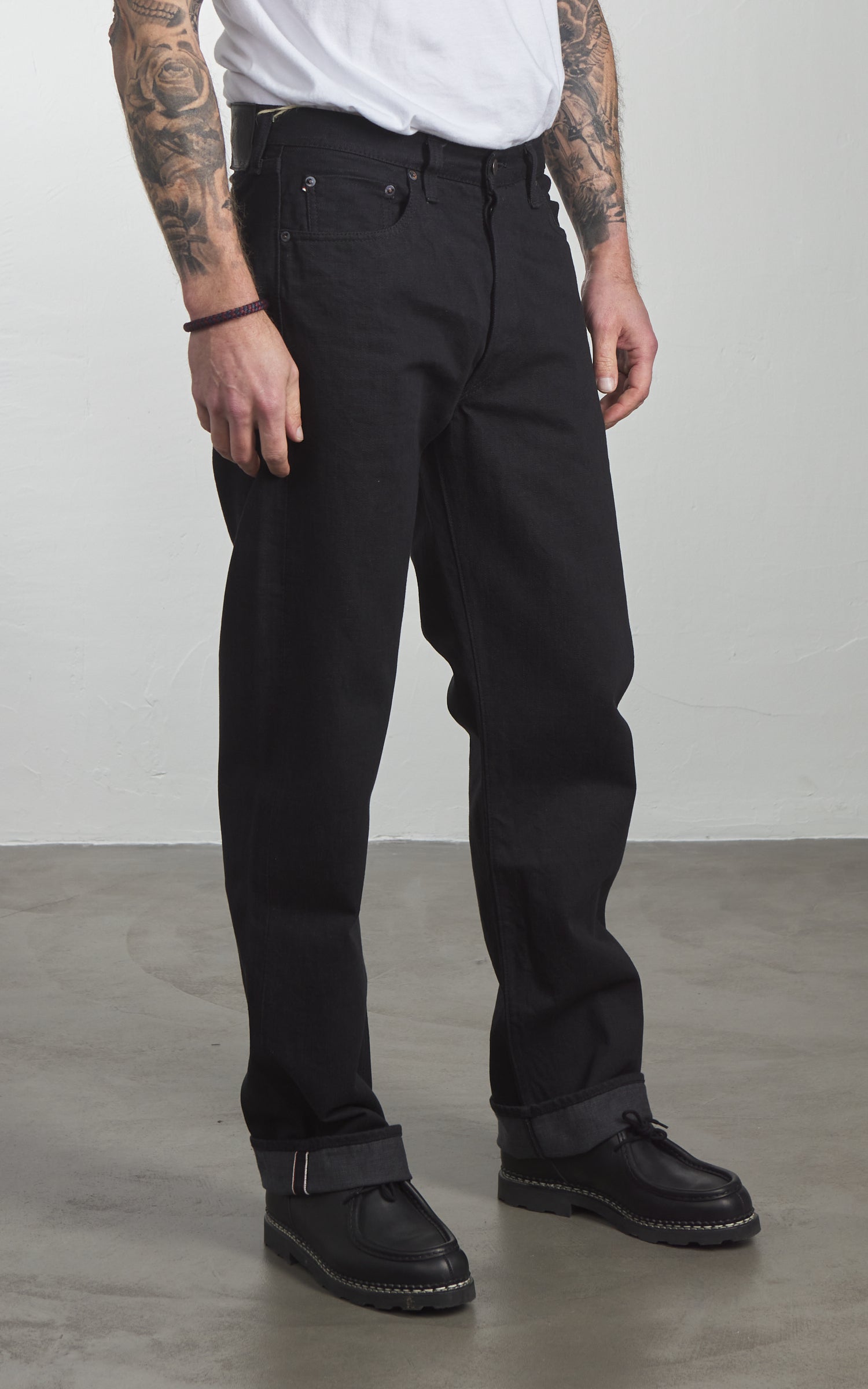 Fullcount 1101BG Straight Black/Gray Selvedge Denim Black/Gray