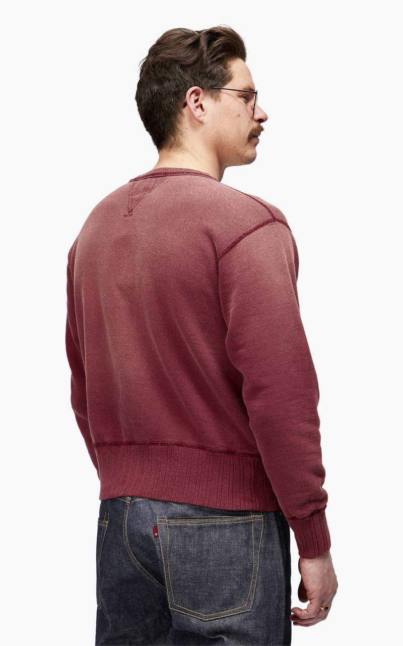 Fullcount 3757 Double V Set In Sleeve Sweater Burgundy "30th Anniversary"