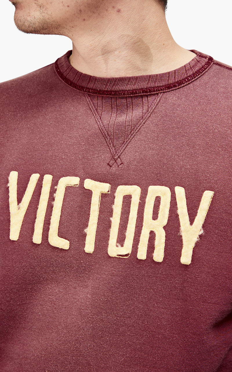 Fullcount 3757 Double V Set In Sleeve Sweater Burgundy "30th Anniversary"
