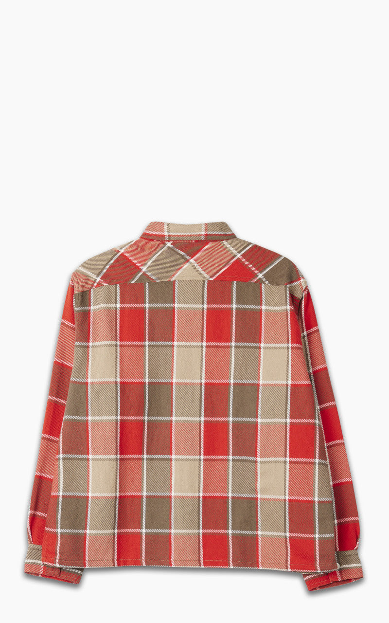 Fullcount 4078 Original Check Cotton Flannel Square Red/Beige
