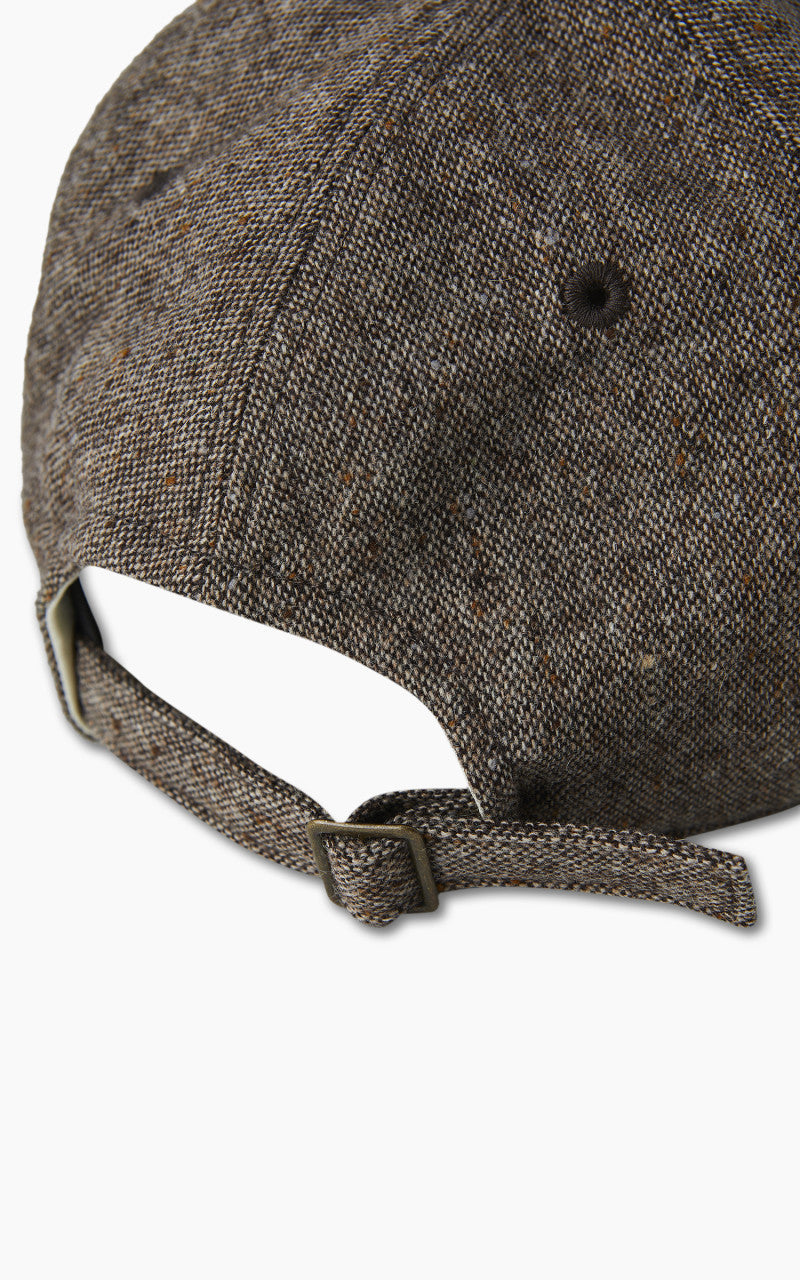 Fullcount 6 Panel Tweed Baseball Cap 'F' Patch Brown
