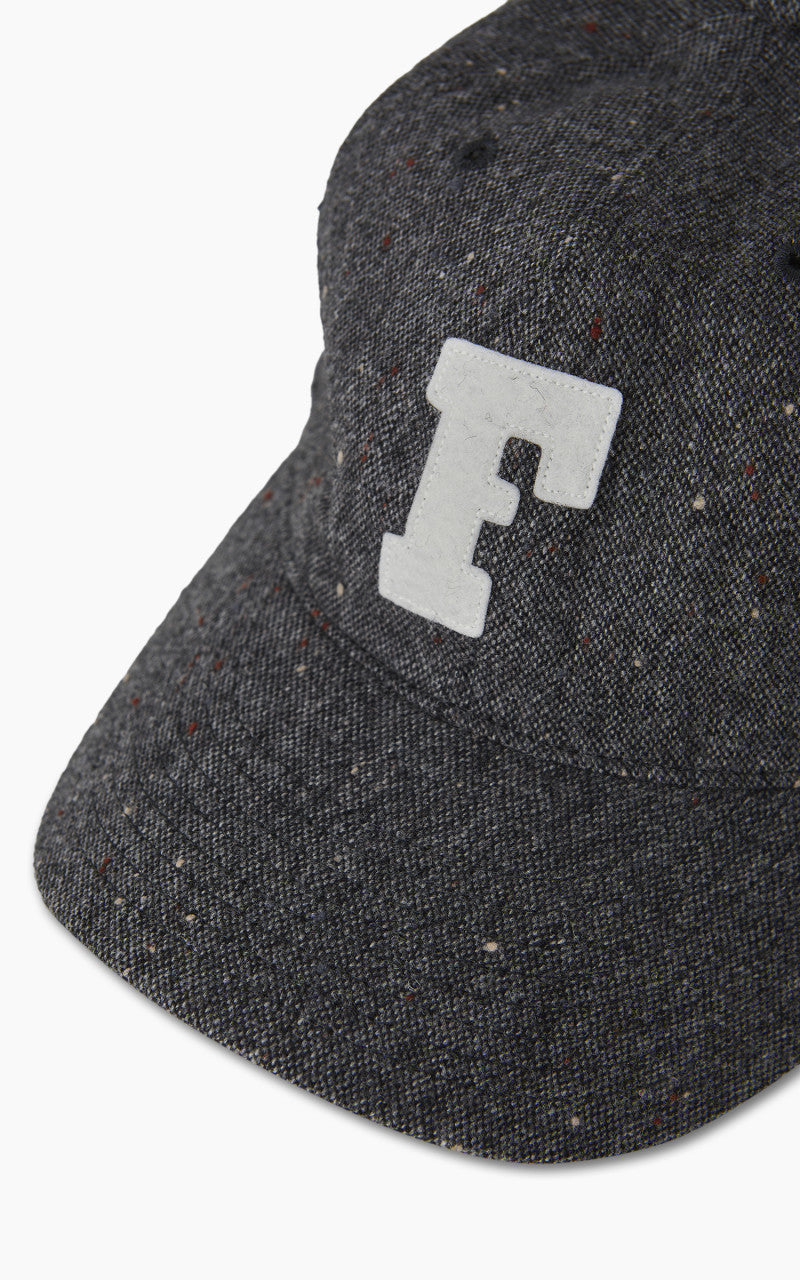 Fullcount 6 Panel Tweed Baseball Cap 'F' Patch Charcoal