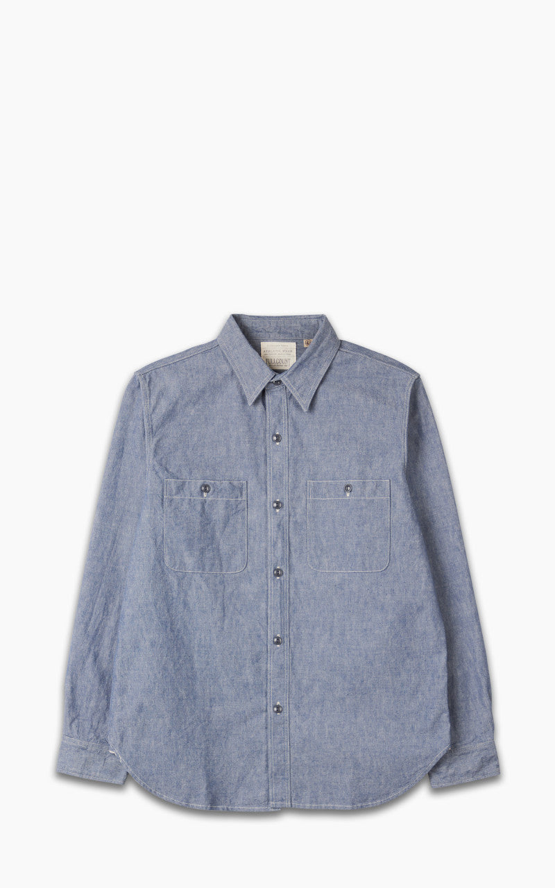 Fullcount 4810-23A Heavy Duty Chambray Shirt Indigo Blue