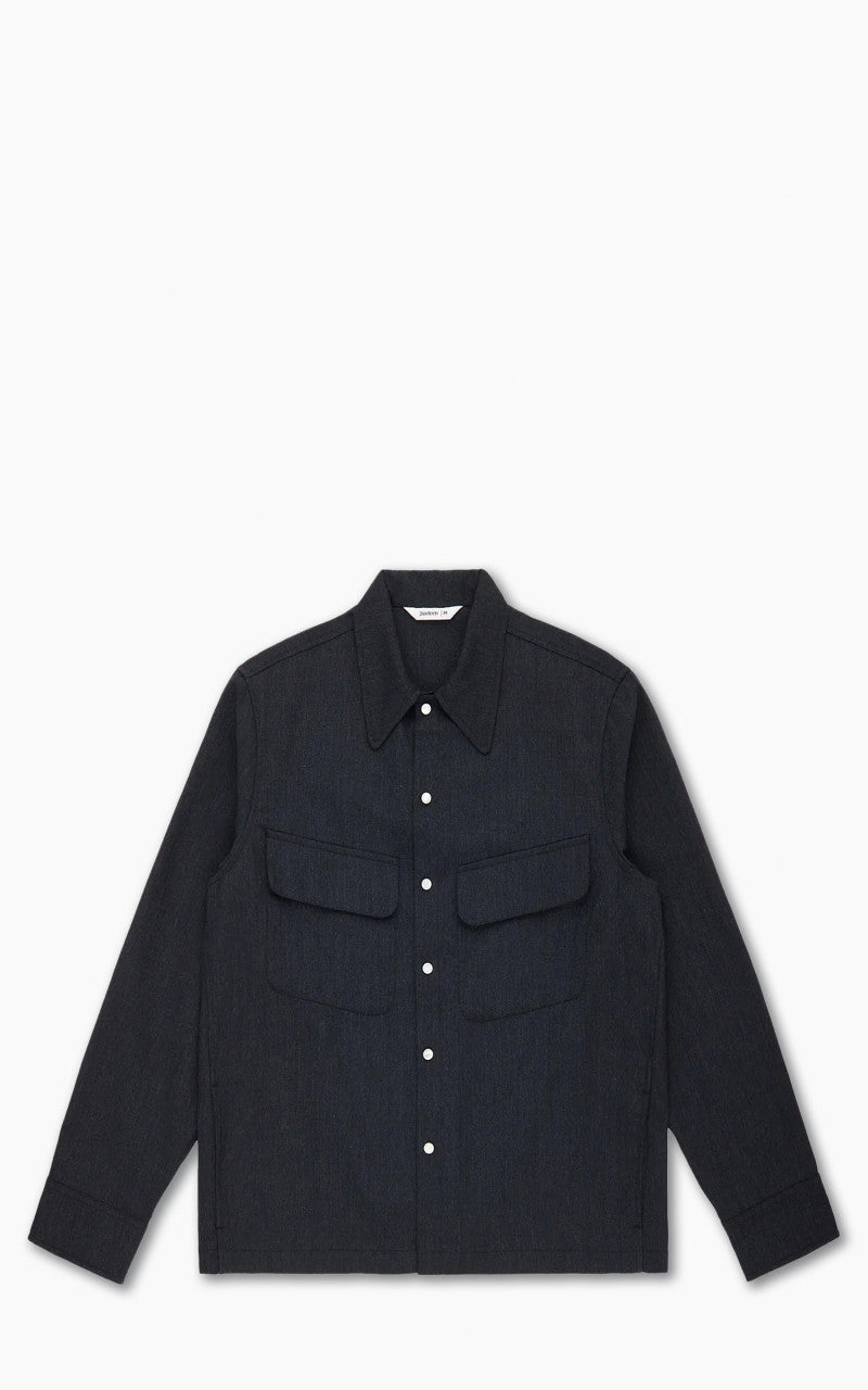 3sixteen Western Overshirt Wool Gabardine Charcoal