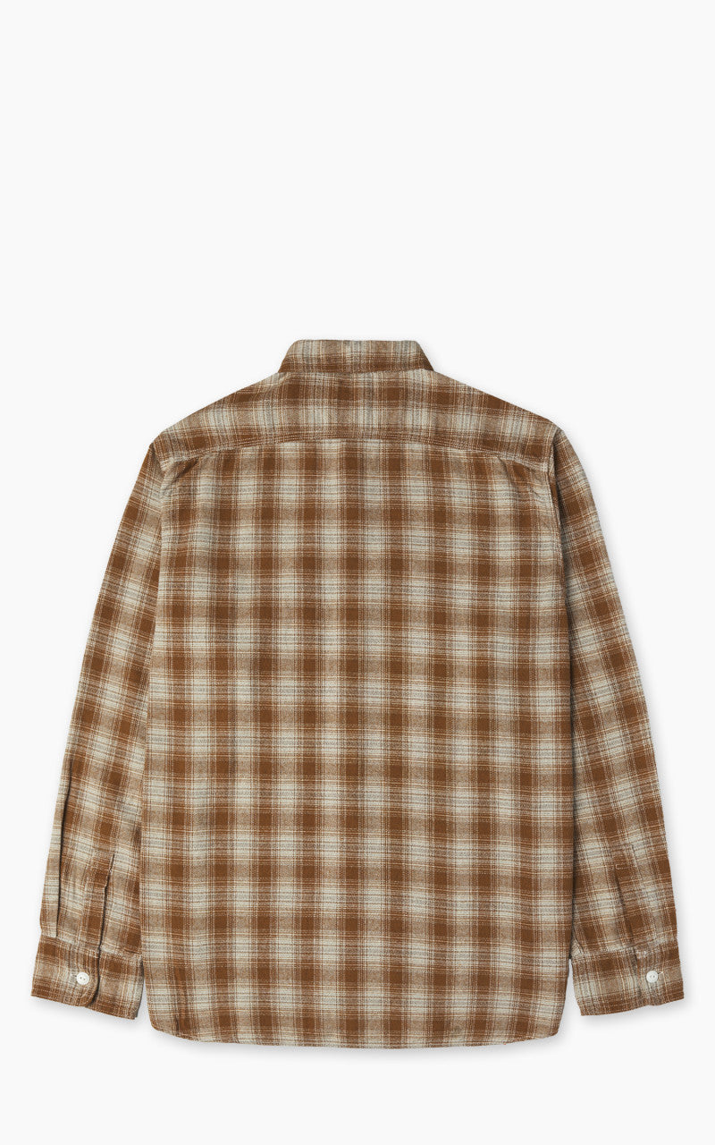 FOB Factory F3503 Nel Work Shirt Ombre Checked Khaki