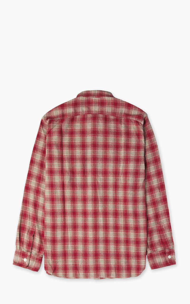 FOB Factory F3503 Nel Work Shirt Ombre Checked Red