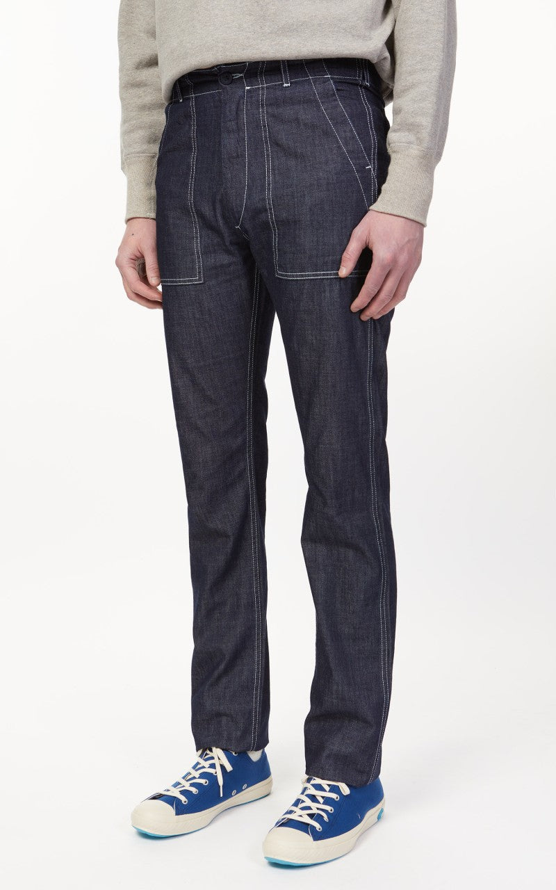 Tellason Fatigue Pant Slimy Washed Denim Ocean Dark