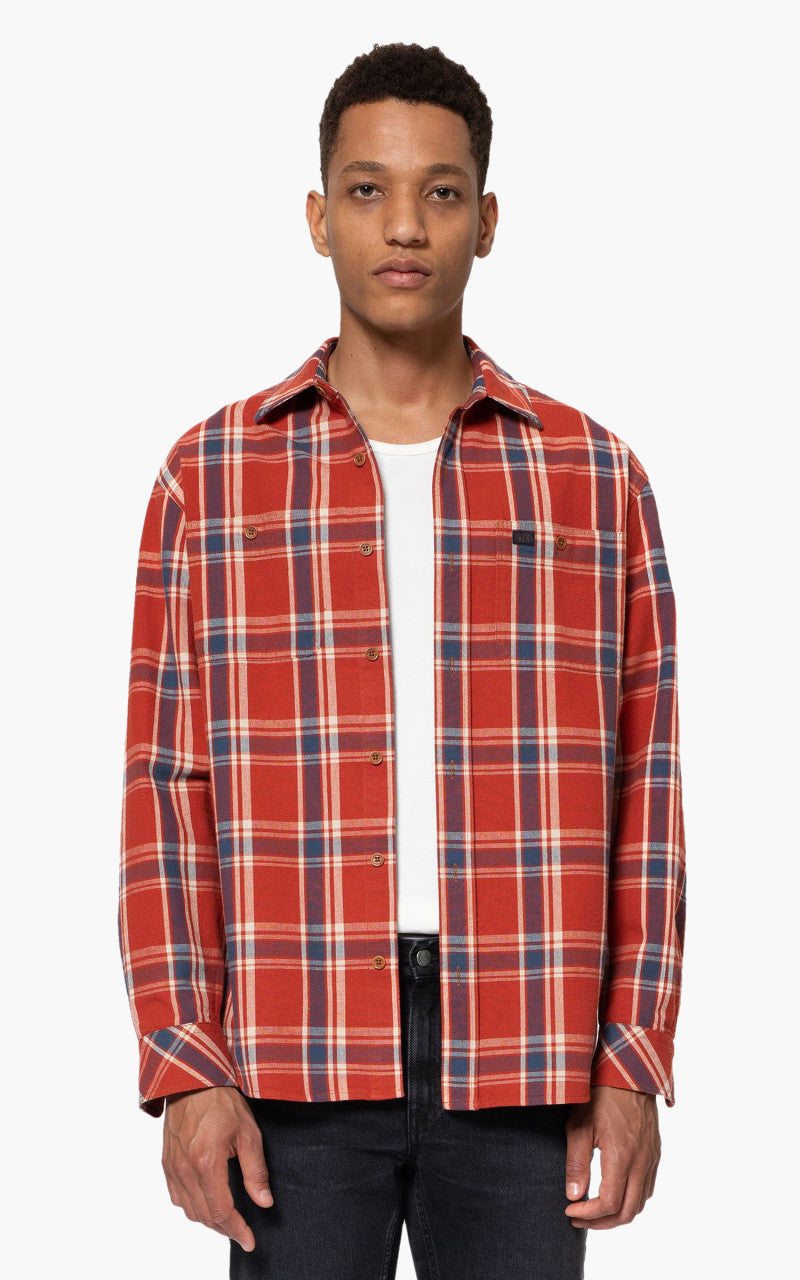 Nudie Jeans Filip Basket Plaid Red