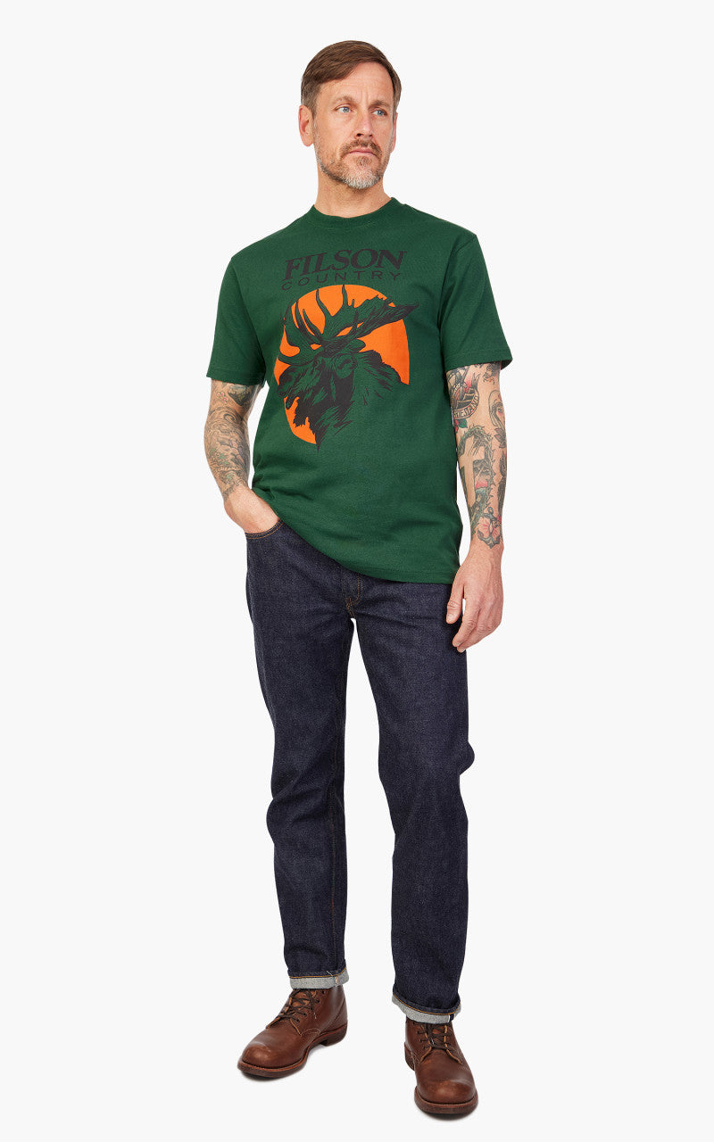 Filson Pioneer Graphic T-Shirt Green Mose