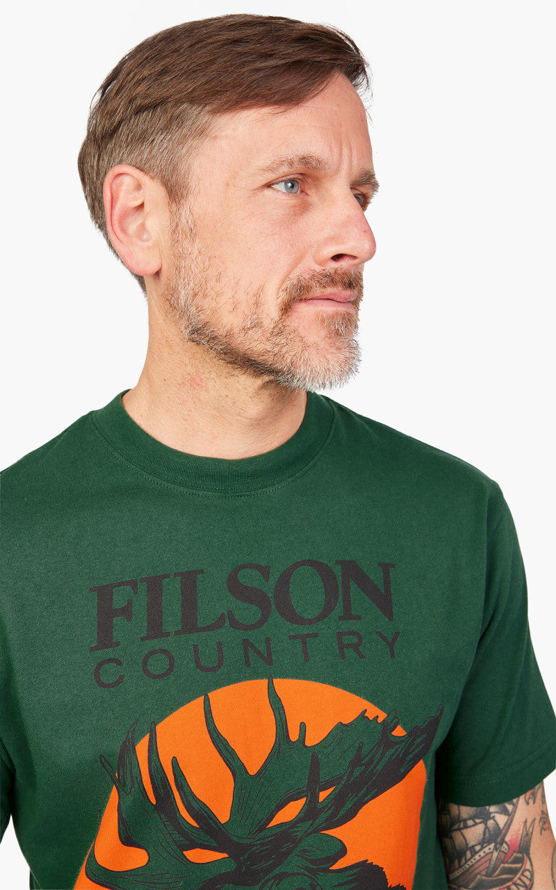 Filson Pioneer Graphic T-Shirt Green Mose