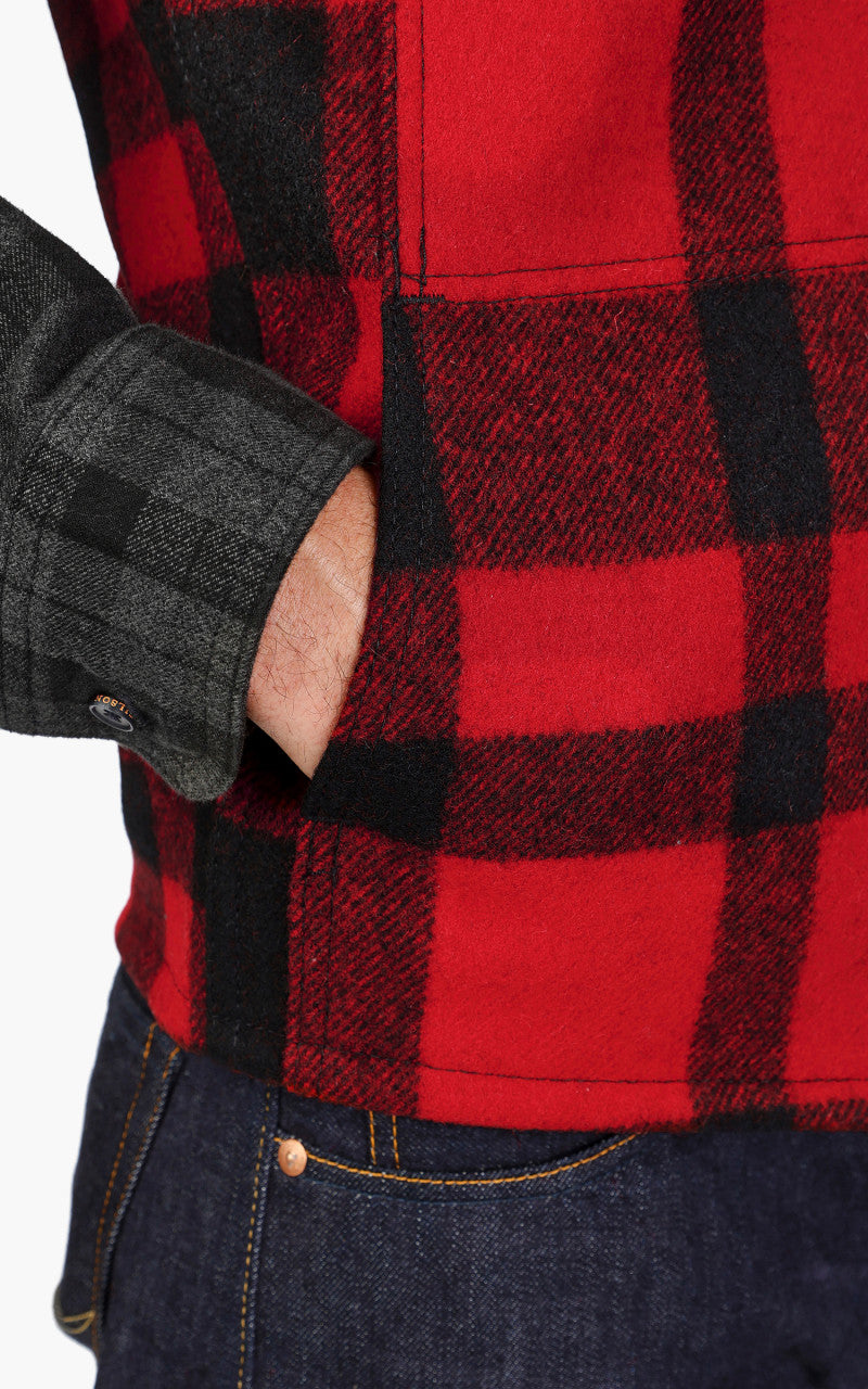 Filson Mackinaw Wool Vest Plaid Red/Black