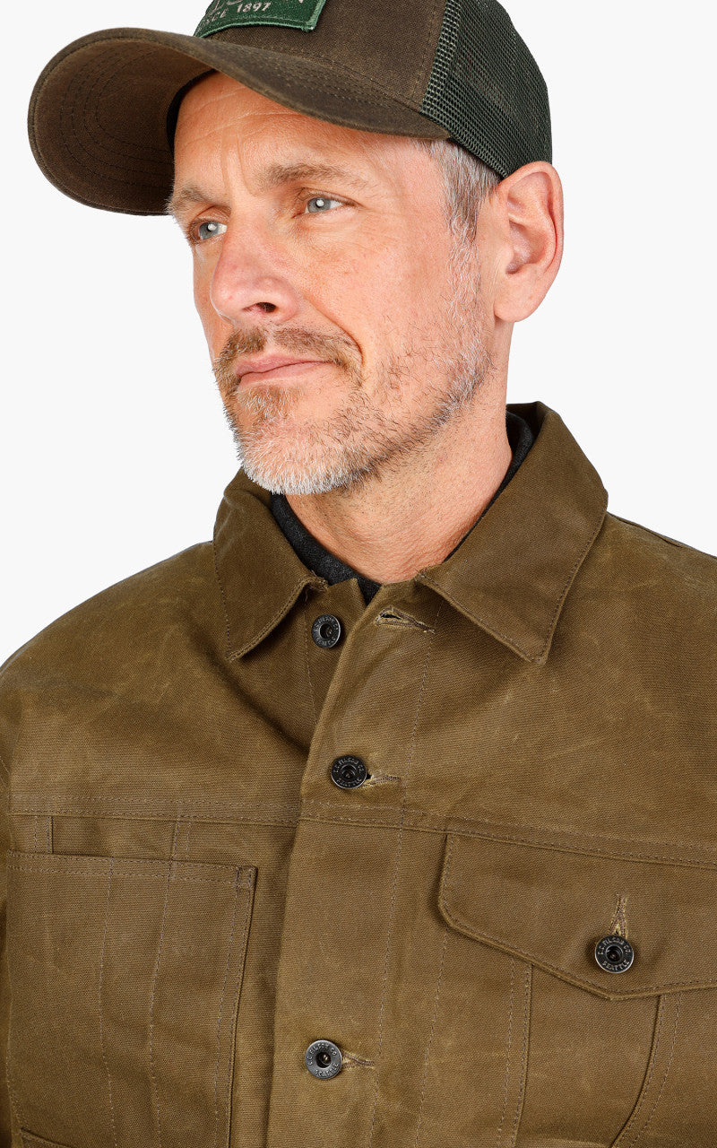 Filson Short Tin Cloth Lined Cruiser Jacket Dark Tan