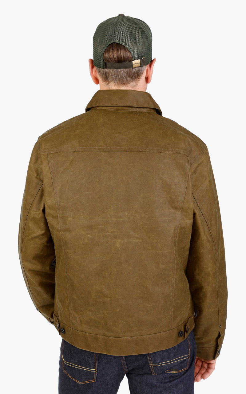 Filson Short Tin Cloth Lined Cruiser Jacket Dark Tan