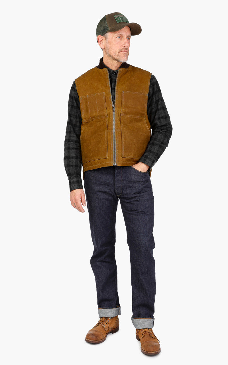 Filson Tin Cloth Insulated Work Vest Dark Tan