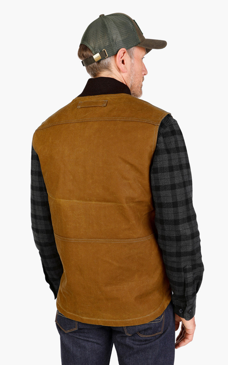 Filson Tin Cloth Insulated Work Vest Dark Tan