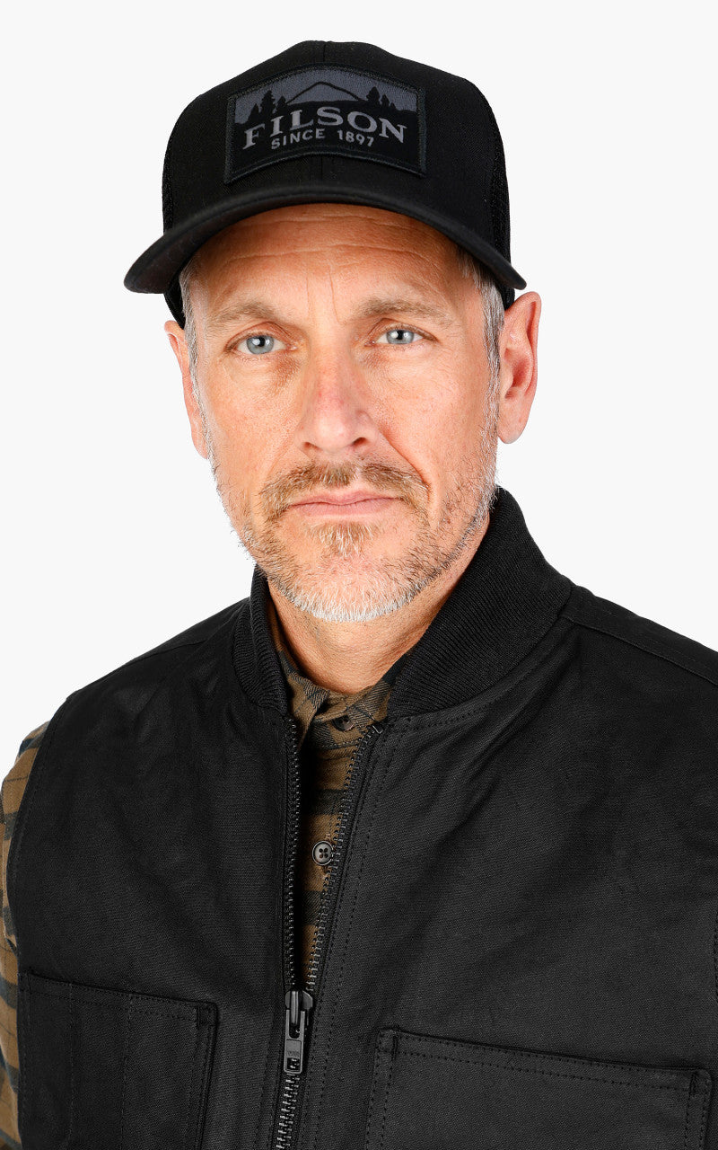Filson Tin Cloth Insulated Work Vest Black