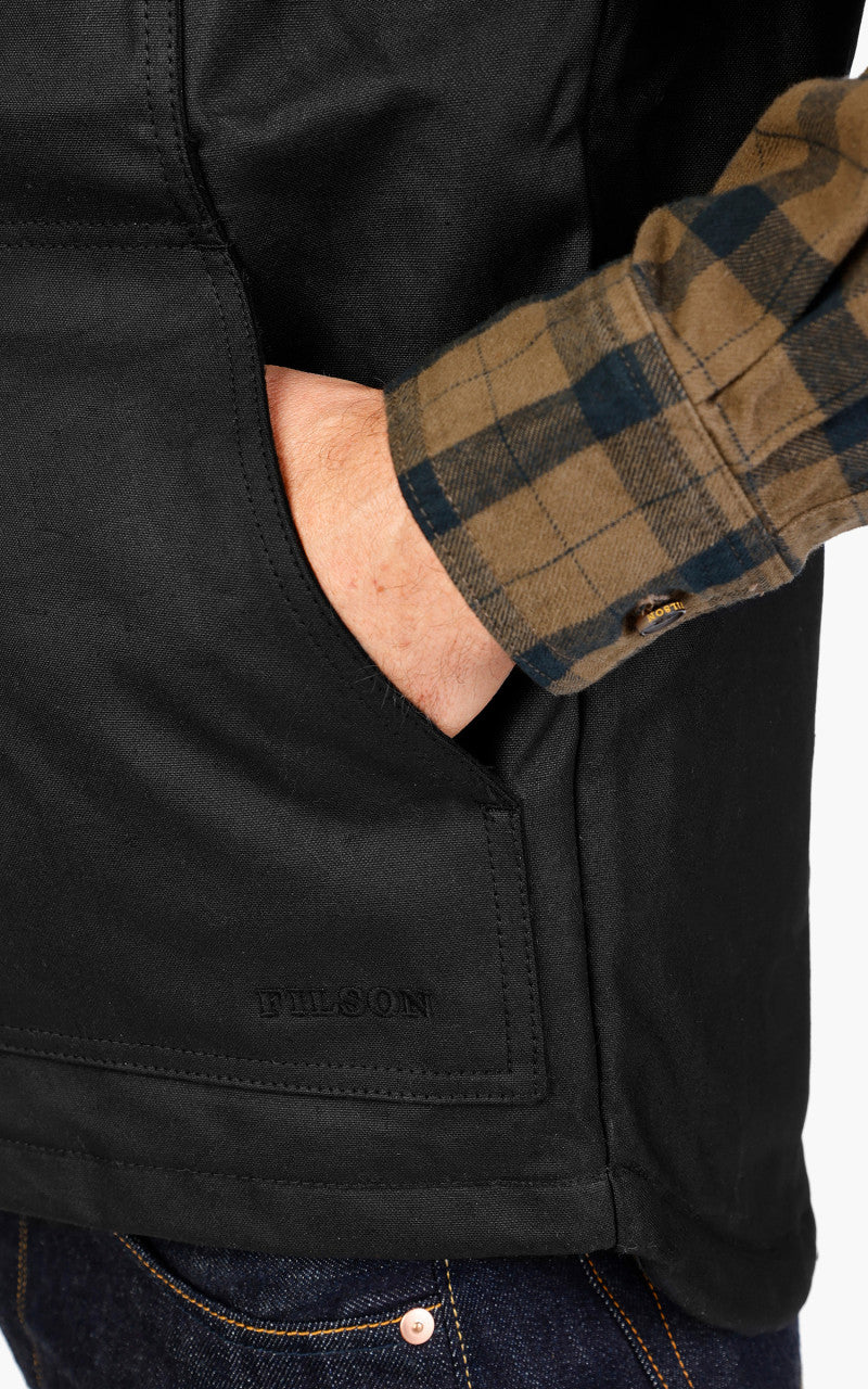 Filson Tin Cloth Insulated Work Vest Black