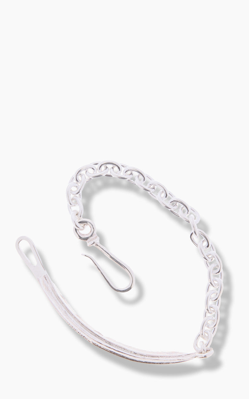 First Arrow's BR-050 Feather Chain Bracelet Silver